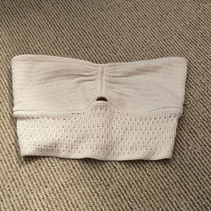 American Eagle Outfitters Cream Crop Top